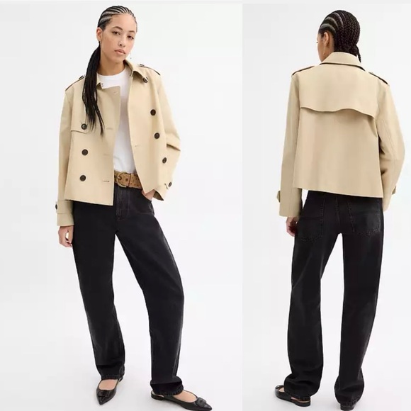 Coach Short Trench Coat Jacket Sz M NWOT - Picture 16 of 16